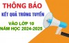 Quyết định học sinh trúng tuyển vào lớp 10 NH 2024-2025